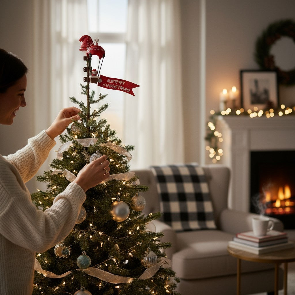 Puntale Albero Mongolfiera con Movimento e Luci | Chianesestore
