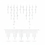 Tenda luminosa Ice Light 4 x 1.3 m 304 LED bianco caldo – ART XM0062