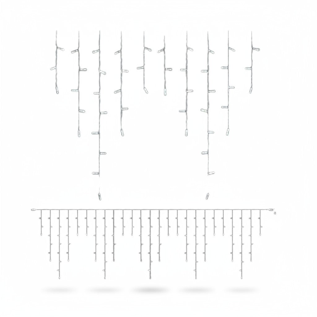 Tenda luminosa Ice Light 4 x 1.3 m 304 LED bianco caldo – ART XM0062