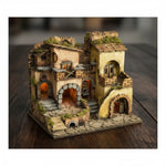 Presepe borgo napoletano stile 700 con illuminazione e forno 30X40H34