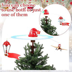 Puntale Albero con Aeroplano e Mongolfiera in Movimento | Due Esse Christmas