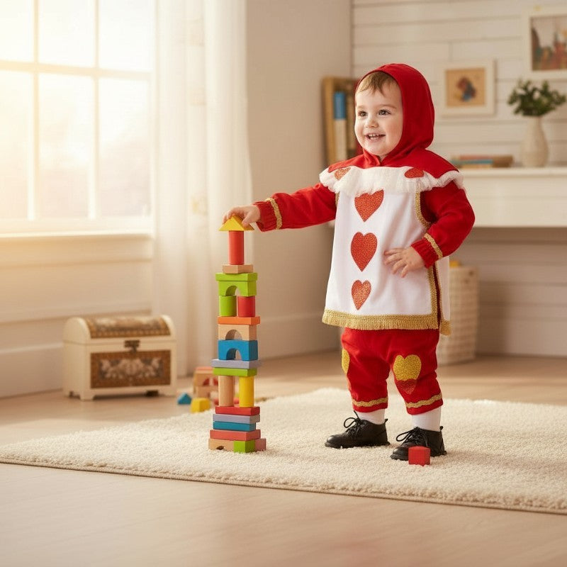 Costume di Carnevale Carte di Cuori bambina 3-24 mesi