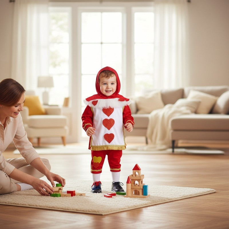 Costume di Carnevale Carte di Cuori bambina 3-24 mesi