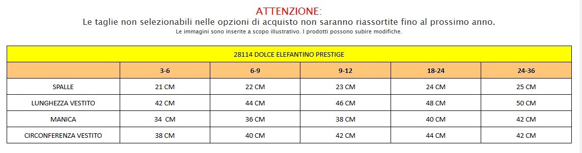 Costume di Carnevale Dolce Elefantino Prestige bambina 3-24 mesi