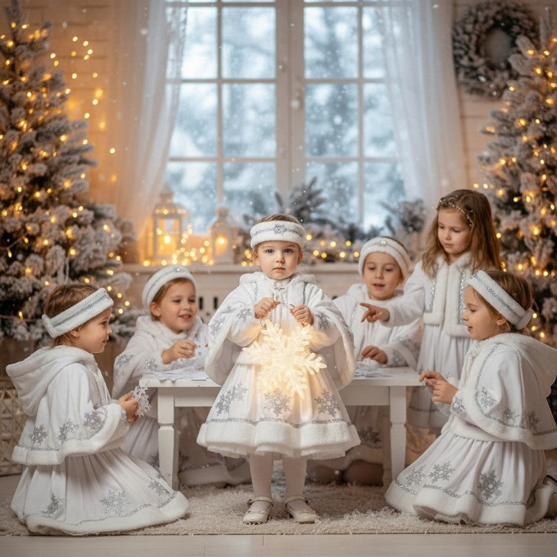 Costume di Carnevale Principessa Fiocco di Neve bambina 3-24 mesi