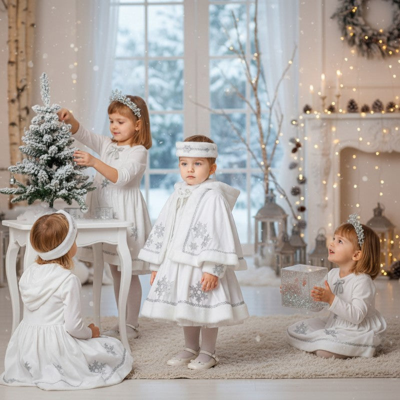 Costume di Carnevale Principessa Fiocco di Neve bambina 3-24 mesi