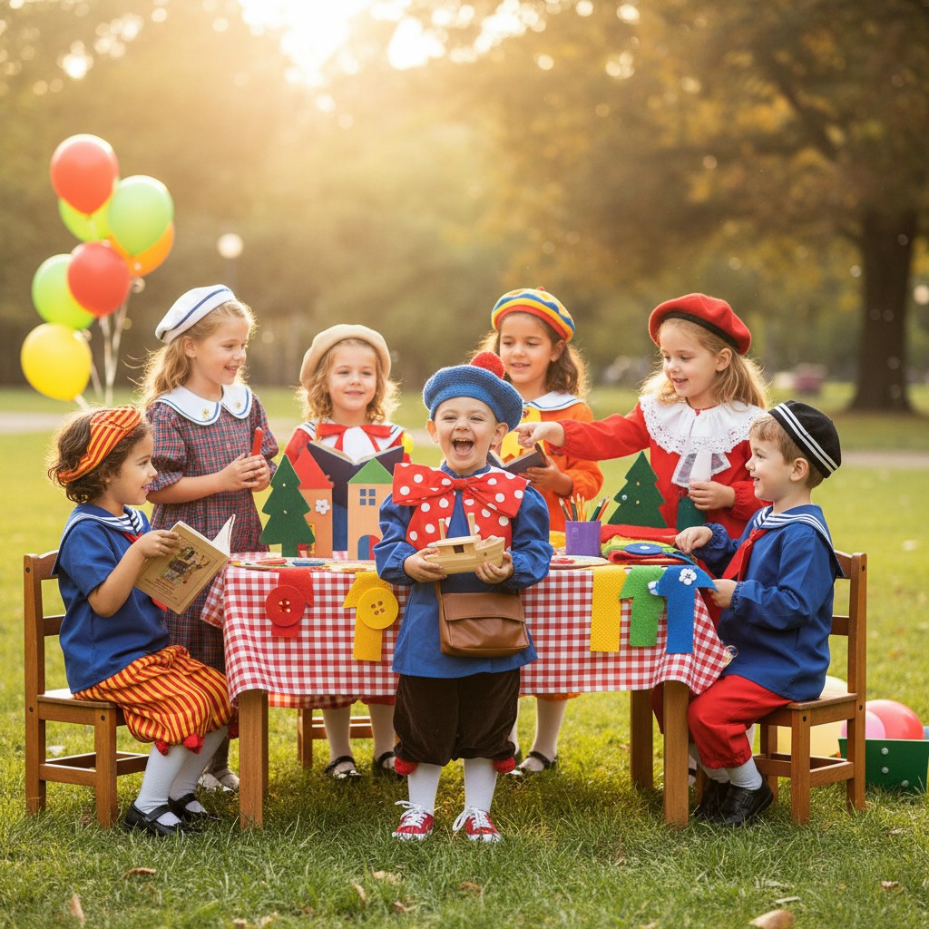 Costume vestito di carnevale Pierino per bambino da 4 a 6 anni