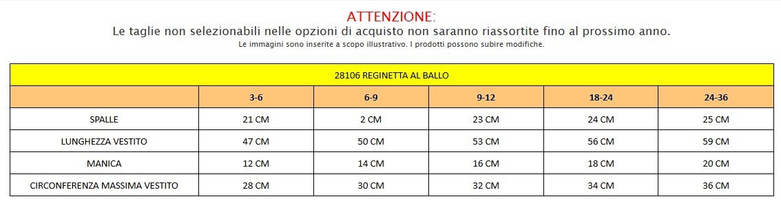 Costume di Carnevale Reginetta al Ballo bambina 3-24 mesi