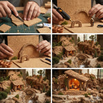 Tavolette di sughero naturale per presepe 27x10x0,7 cm