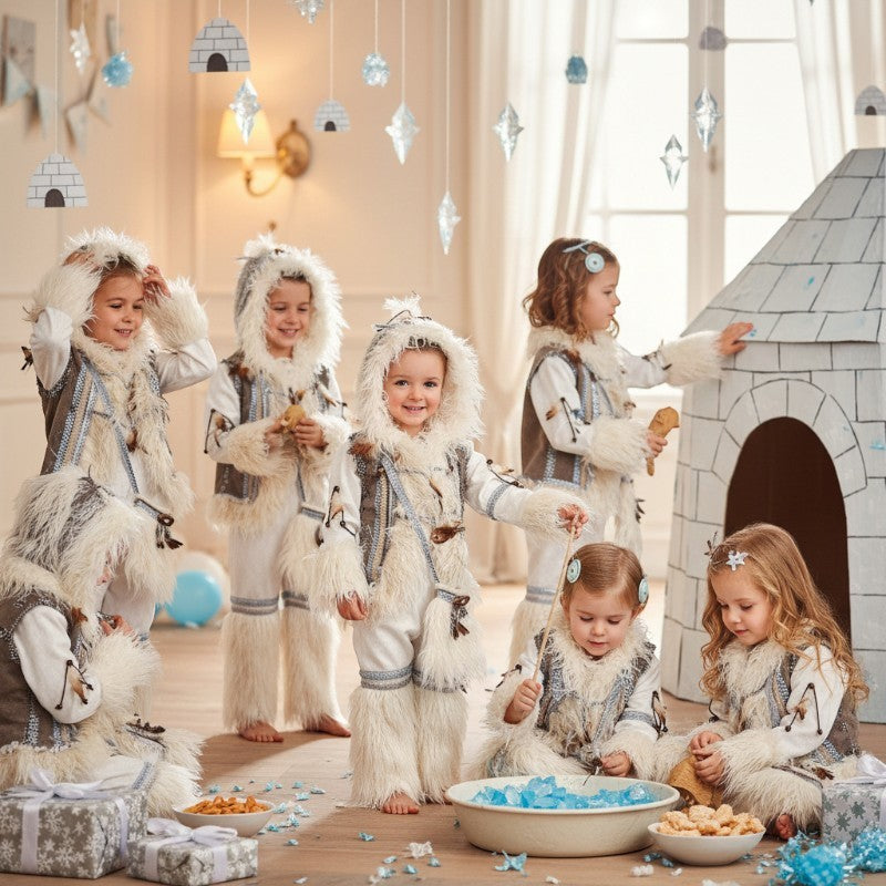 Costume di carnevale bimbo Eschimese Neonato  0-3 anni
