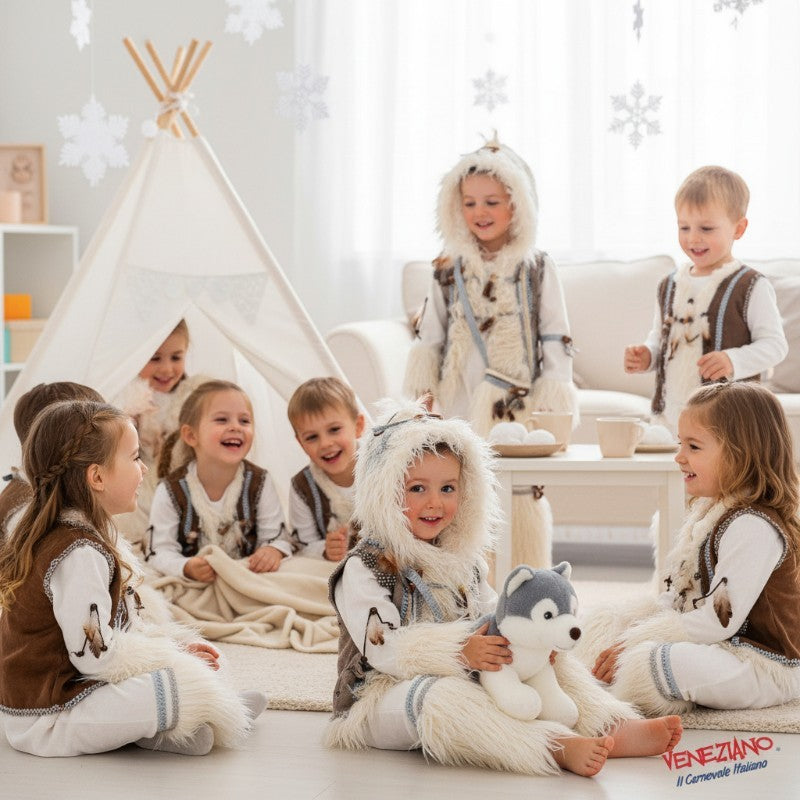 Costume di carnevale bimbo Eschimese Neonato  0-3 anni