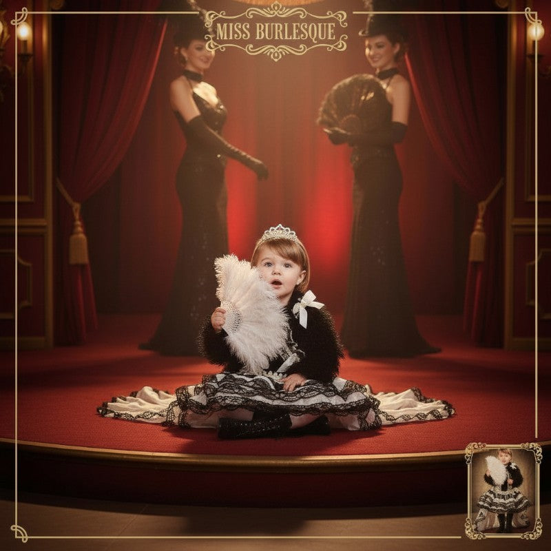 Costume di carnevale Miss burlesque neonata 1-3 anni