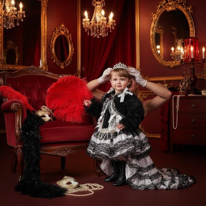 Costume di carnevale Miss burlesque neonata 1-3 anni