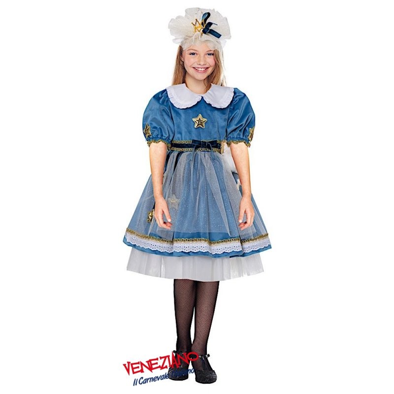 Vestito costume di carnevale reginetta da 4 a 6 anni