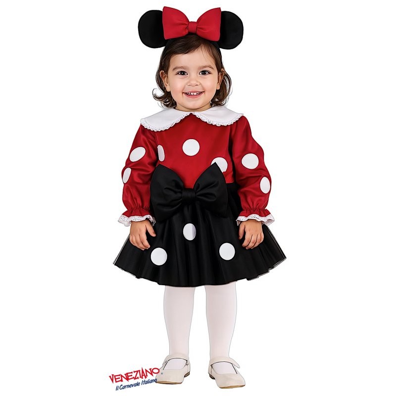 Costume di carnevale dolce topolina delux 0-3 anni