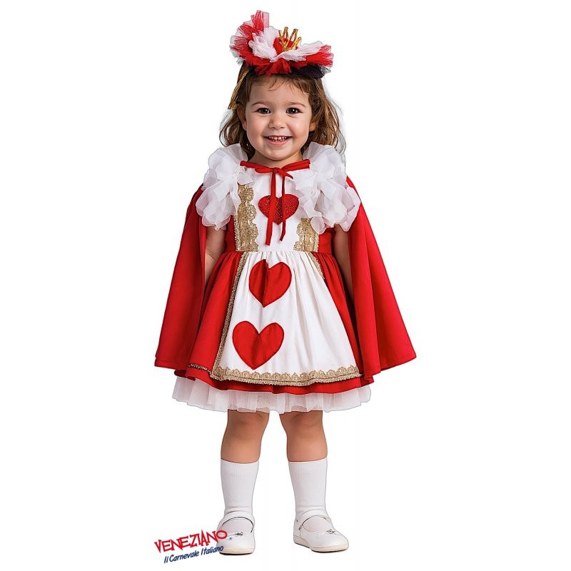 Costume di carnevale Regina di cuori delux 1-3 anni