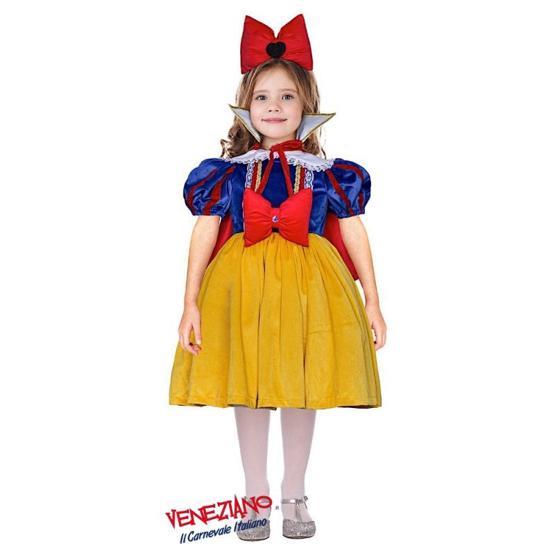 Vestito costume di carnevale reginetta dei boschi velluto da 4 a 6 anni