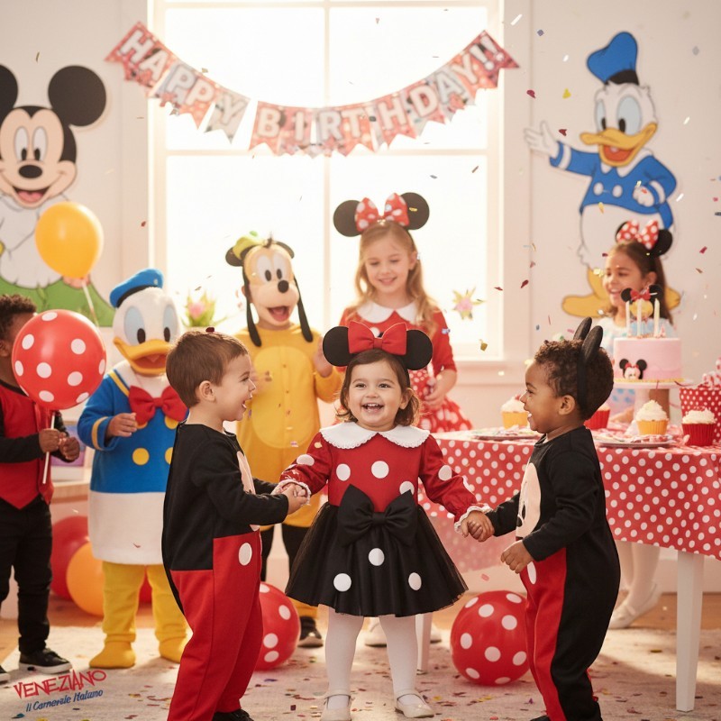 Costume di carnevale dolce topolina delux 0-3 anni