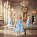 Costume vestito di carnevale Incanto di mezzanotte bambina da 1 a 3 anni