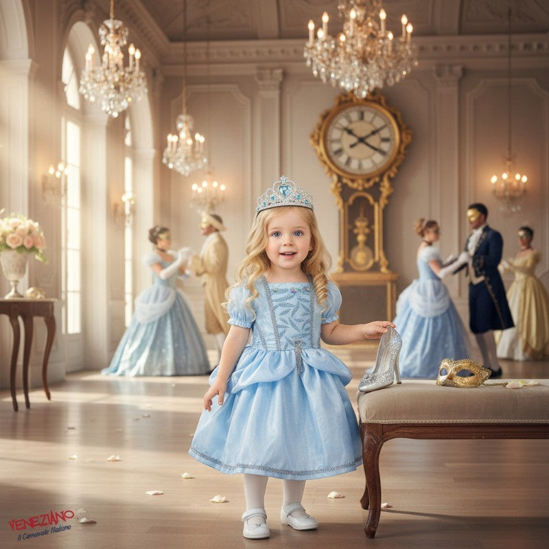 Costume vestito di carnevale Incanto di mezzanotte bambina da 1 a 3 anni