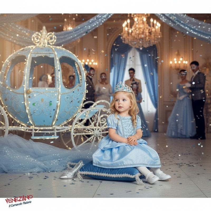 Costume vestito di carnevale Incanto di mezzanotte bambina da 1 a 3 anni