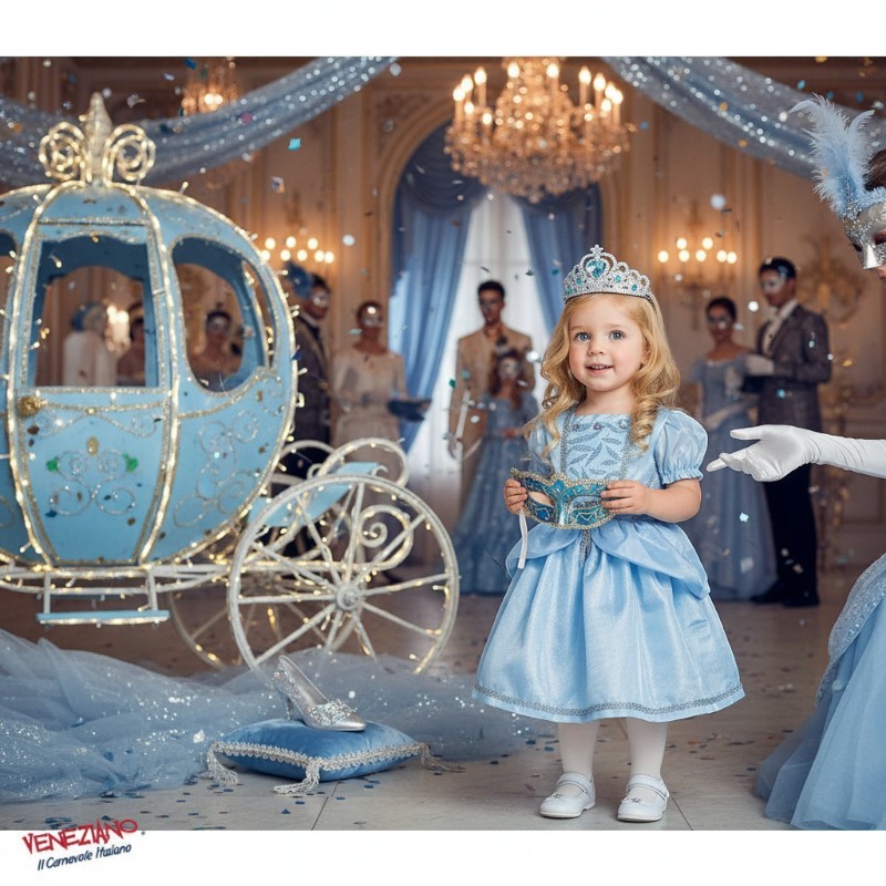 Costume vestito di carnevale Incanto di mezzanotte bambina da 1 a 3 anni