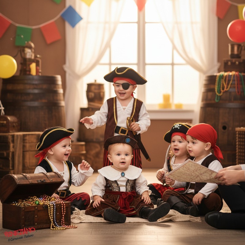 Costume di carnevale La bucaniera 1-3 anni