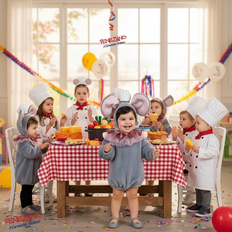 Costume di carnevale Topina chef 0-3 anni
