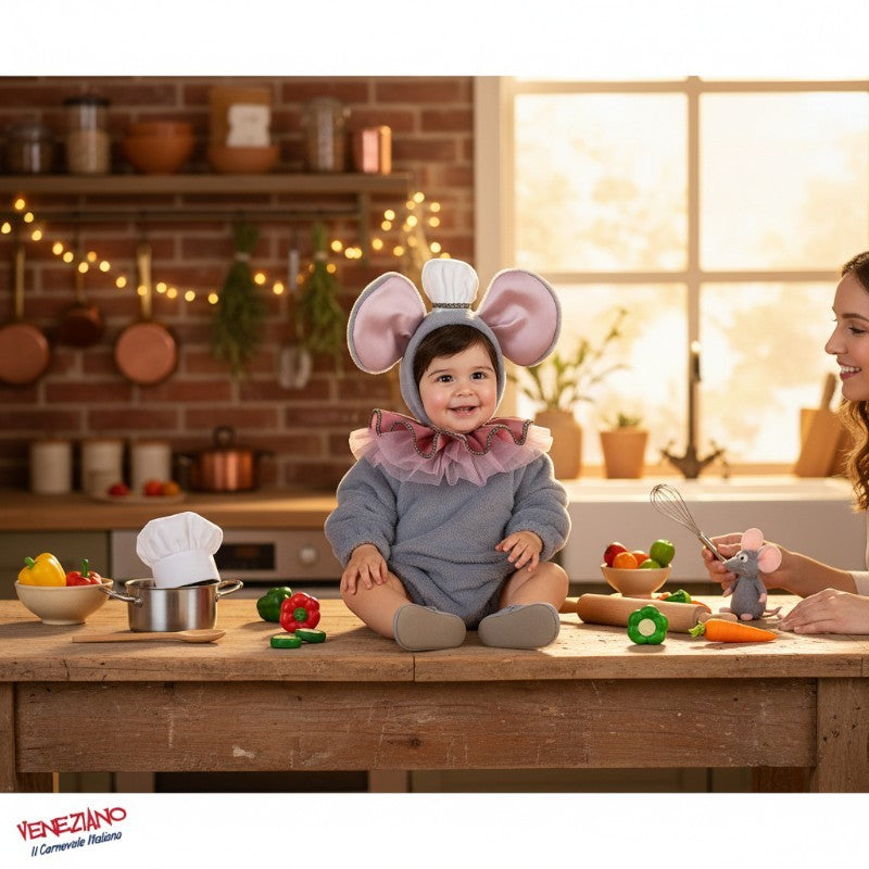 Costume di carnevale Topina chef 0-3 anni