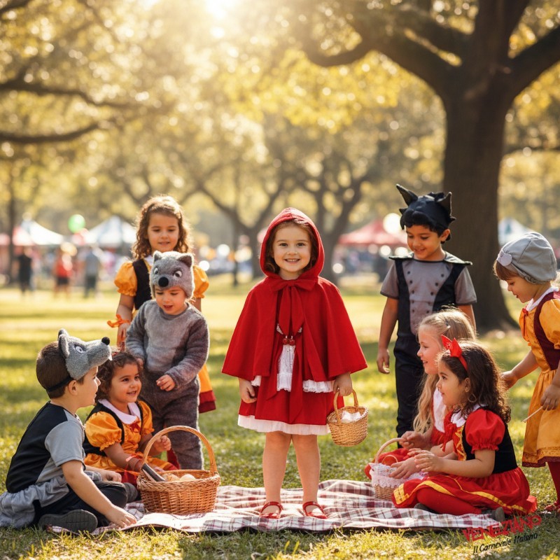 Vestito costume di carnevale cappuccetto rosso prestige da 7 a 10 anni