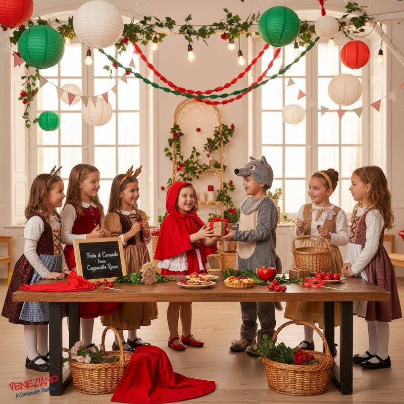 Vestito costume di carnevale cappuccetto rosso prestige da 7 a 10 anni