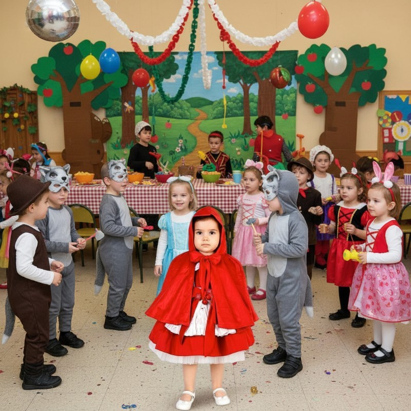 Vestito costume di carnevale cappuccetto rosso prestige da 7 a 10 anni