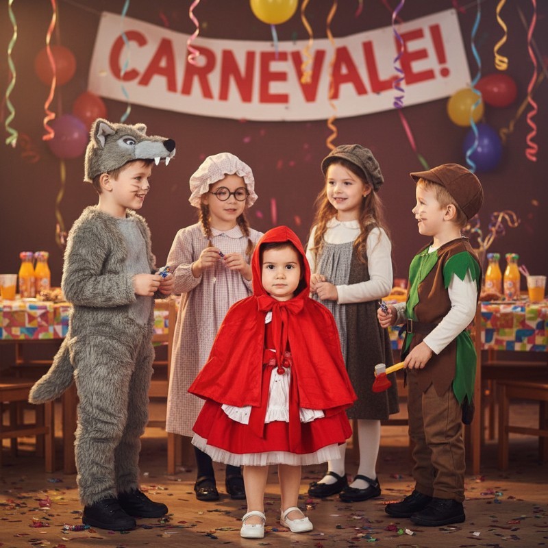 Vestito costume di carnevale cappuccetto rosso prestige da 7 a 10 anni