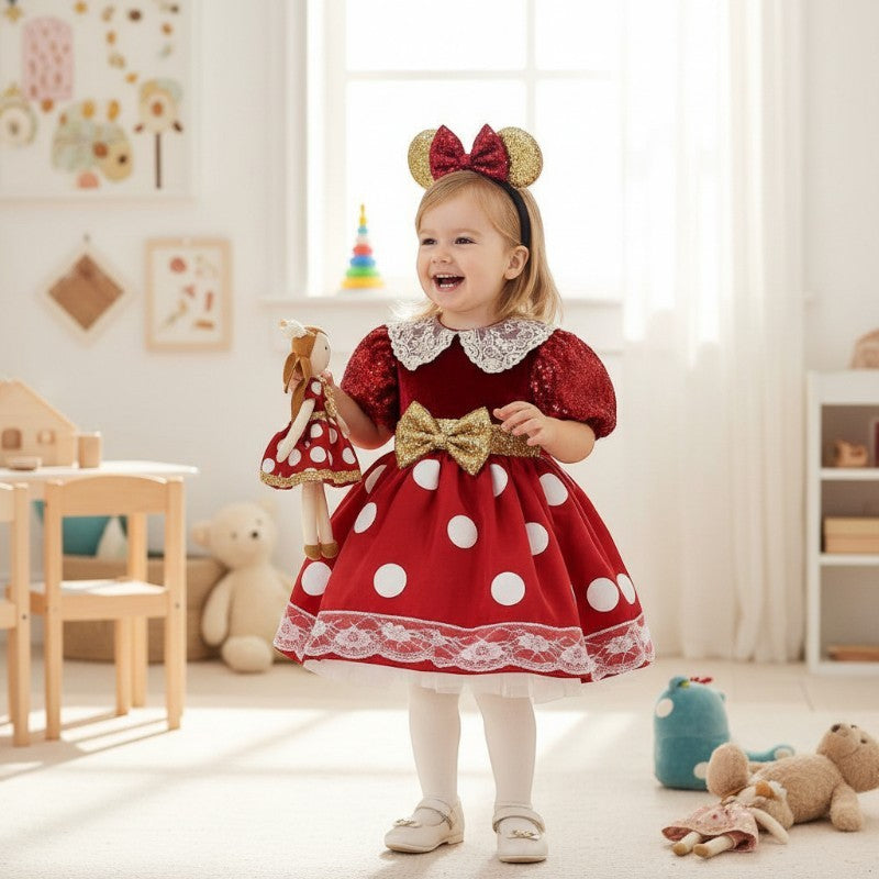 Costume di carnevale Piccola topoina delux 1-3 anni