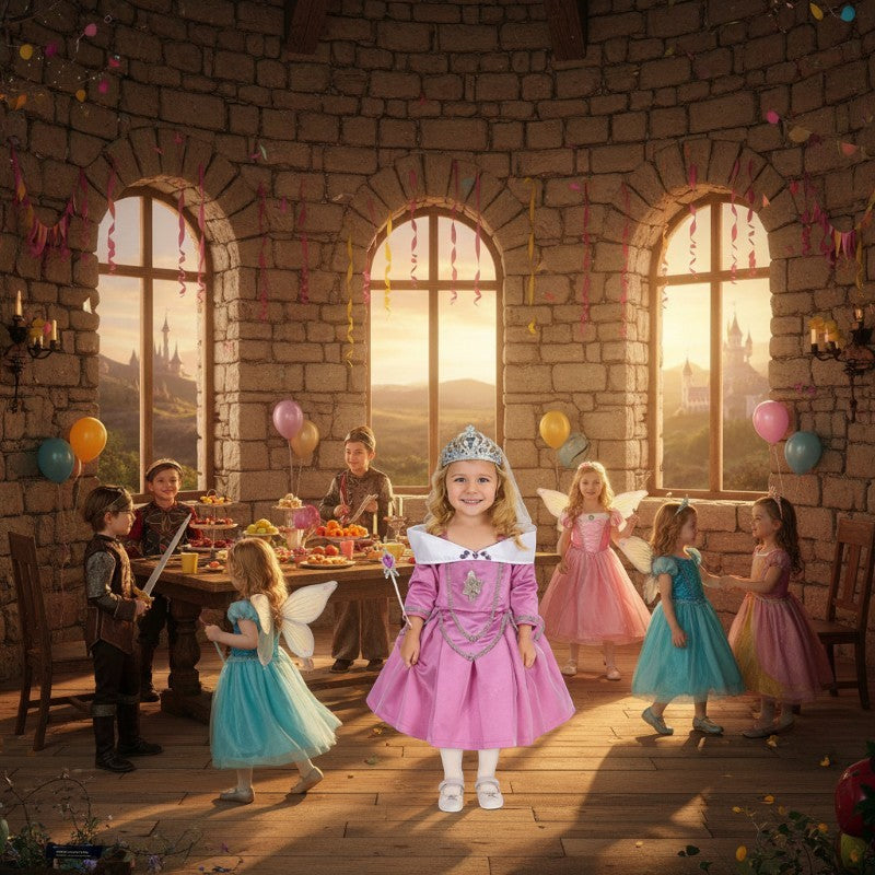 Costume di carnevale Principessa della torre incantata 1-3 anni