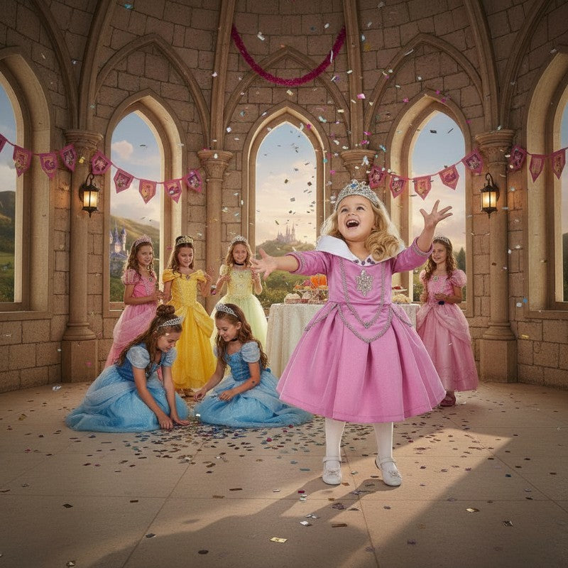 Costume di carnevale Principessa della torre incantata 1-3 anni
