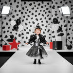 Costume di carnevale bimba Lady crudelia neonata 1-3