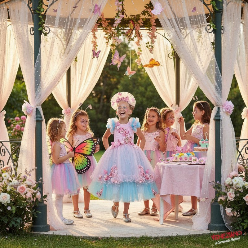 Vestito costume di carnevale Lady butterfly da 4 a 6 anni