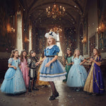 Vestito costume di carnevale reginetta da 4 a 6 anni
