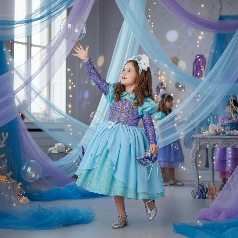 Vestito Costume di carnevale Principessa dei mari da 4 a 6 anni