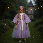 Vestito costume di carnevale Principessa treccia d'oro da 7 a 10 anni
