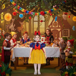 Vestito costume di carnevale reginetta dei boschi velluto da 4 a 6 anni