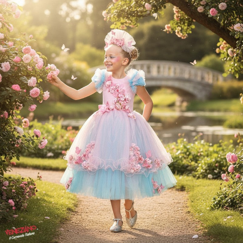 Vestito costume di carnevale Lady butterfly da 7 a 10 anni