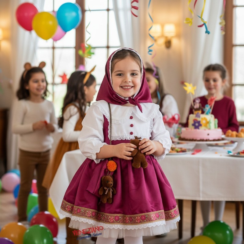 Vestito costume di carnevale Dolce masha da 4 a 6 anni