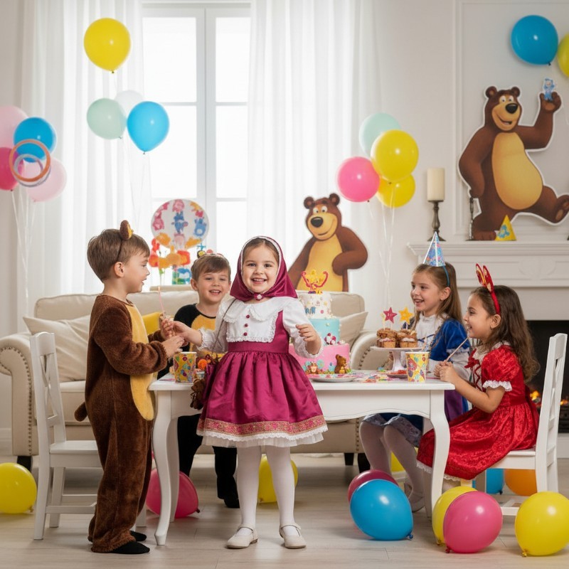 Vestito costume di carnevale Dolce masha da 4 a 6 anni
