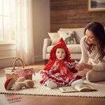 Costume vestito di carnevale Piccola Cappuccetto Rosso bambina da 0 a 3 anni