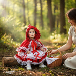Costume vestito di carnevale Piccola Cappuccetto Rosso bambina da 0 a 3 anni