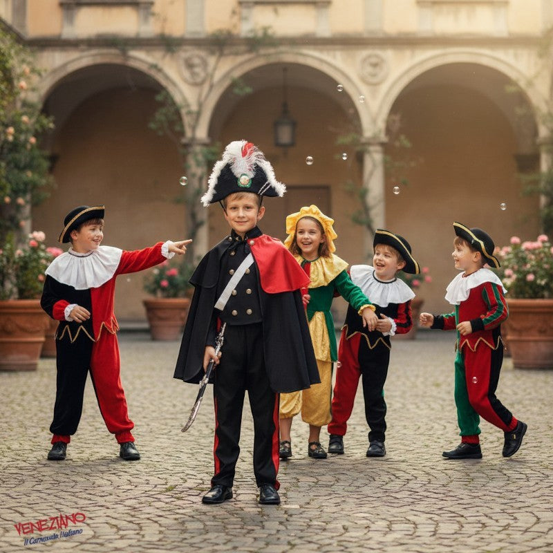 Costume vestito di carnevale Carabiniere Alta Uniforme bambino da 4 a 6 Anni