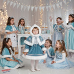 Costume vestito di carnevale Reginetta delle nevi bambina da 0 a 3 anni
