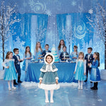 Vestito Costume di carnevale bimba Reginetta delle nevi 4-5 anni
